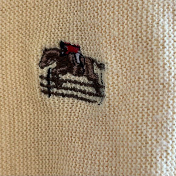 Vintage Steeplechase Yellow 80’s Grandpa Cardigan Sweater size Large - Picture 5 of 8